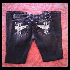 Miss Me Destructed Style Bootcut Jeans
